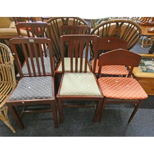 5156 - SET OF 4 CHAIRS ON SQUARE SUPPORTS & 2 OTHER CHAIRS