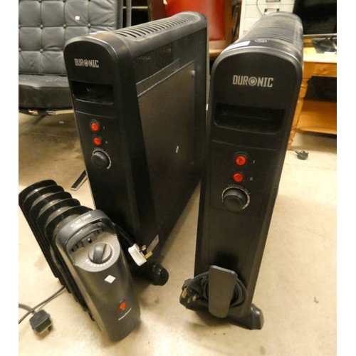 6022 - PAIR OF DUROAIC ELECTRIC HEATER & 1 OTHER