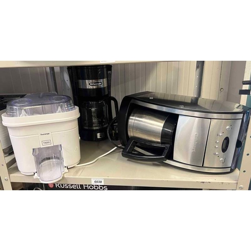 6038 - DELONGHI COFFEE MACHINE, CUISINART COFFEE MACHINE AND ONE OTHER -3-