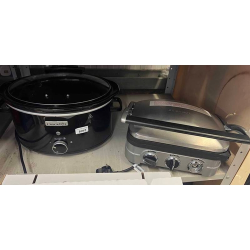 6041 - CROCKPOT AND A CUISINART GRILL -2-