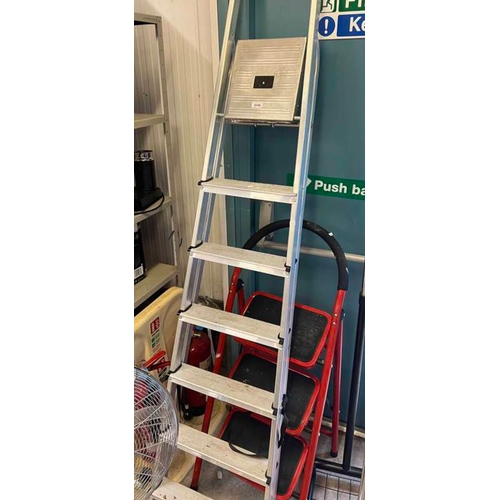 6046 - ALUMINIUM STEP LADDER AND 1 OTHER STEP LADDER