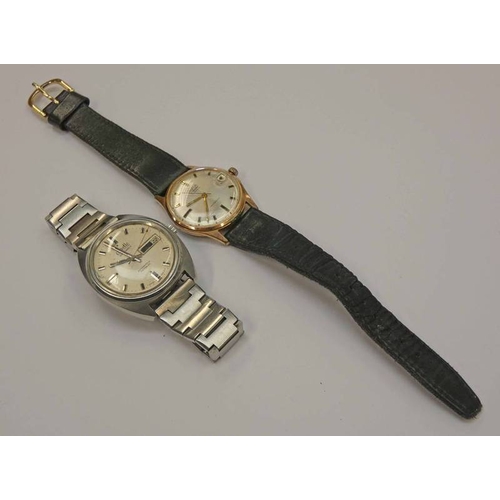 87 - 2 GENTS VINTAGE WRISTWATCHES: AVIA MATIC 17 JEWELS INCABLOC NO. 11259/11159 & CORVETTE 25 JEWELS AUT... 