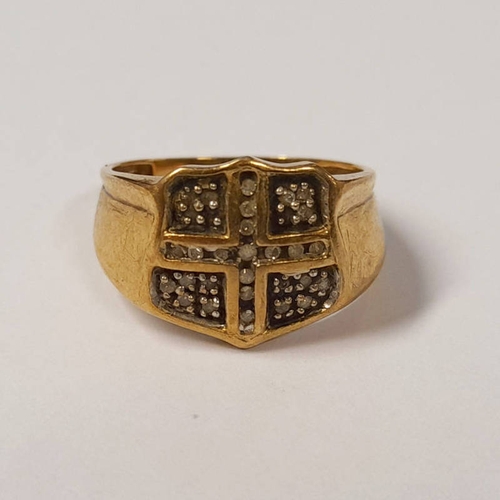 99 - 9CT GOLD SIGNET RING - 3.7G, RING SIZE V