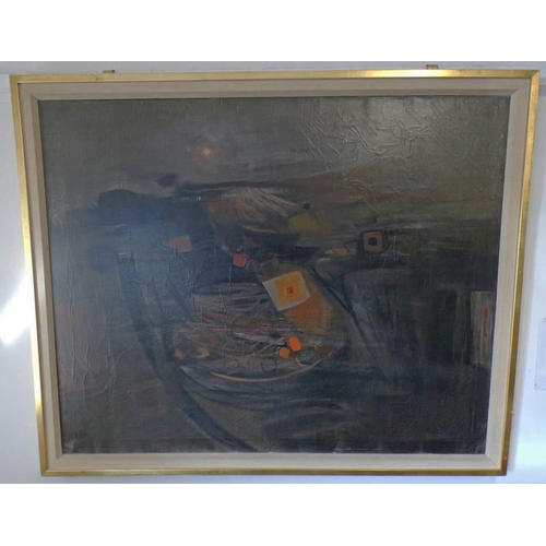 1001 - WILLIAM LITTLEJOHN - (ARR) 'EVENING STAR IV' SIGNED LABEL TO REVERSE GILT FRAMED OIL PAINTING 100 CM... 