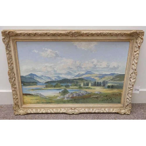 1075B - TOM SHANKS - (ARR),  BEN LOMOND,  SIGNED GILT FRAMED OIL PAINTING  49 X 75CM