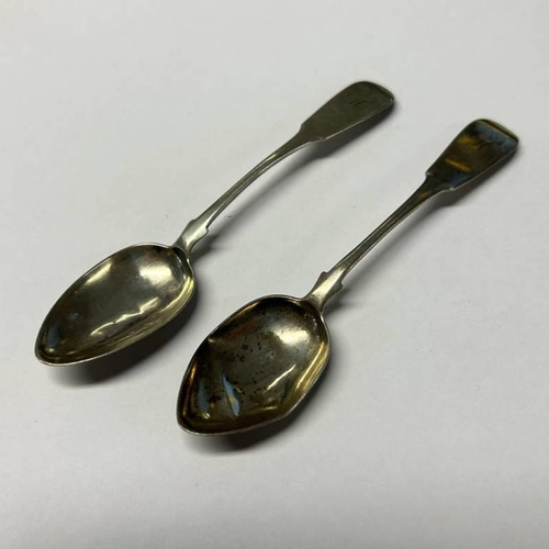 3060 - 2 SILVER TEASPOONS BY WILLIAM JAMESON ABERDEEN W J ABD