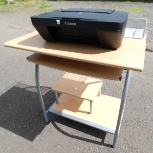 6012 - SMALL COMPUTER DESK & CANON PRINTER