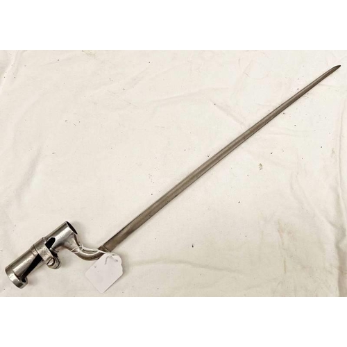 1063 - MODEL 1858/67 SOCKET BAYONET WITH 44CM LONG BLADE 54CM OVERALL