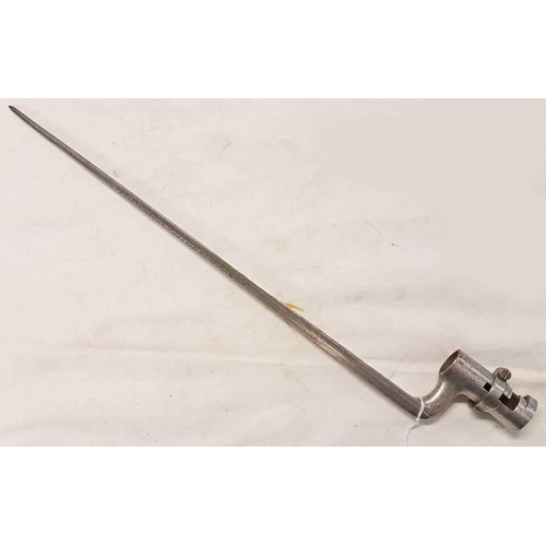 1233 - FRENCH SOCKET BAYONET WITH MARKINGS 53CM LONG OVERALL