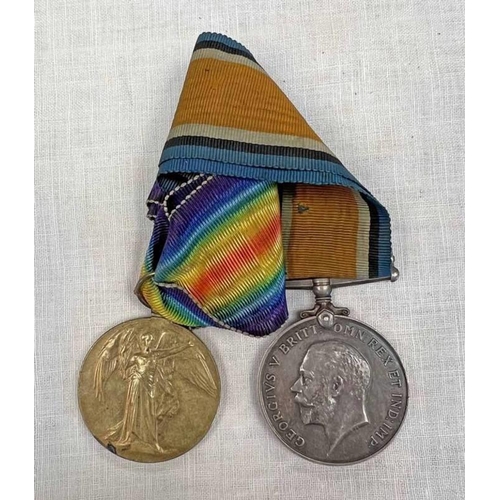 1390 - WW1 PAIR OF MEDALS AWARDED TO T4-236547 DVR H LOWE ASC