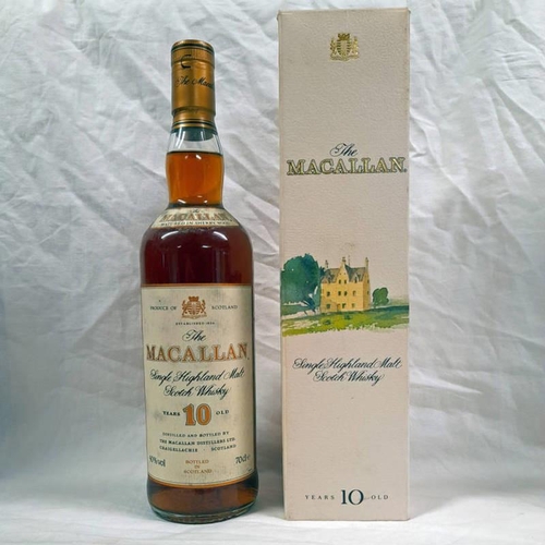 2063 - 1 BOTTLE MACALLAN 10 YEAR OLD SINGLE MALT WHISKY - 70CL, 40% VOL. BOXED