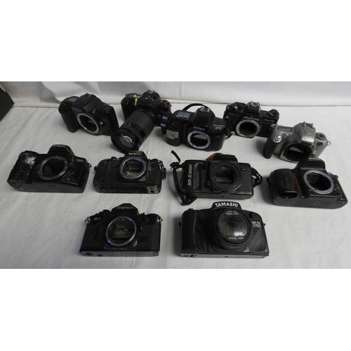 4003 - SELECTION OF CAMERAS, LENSES, ACCESSORIES, ETC TO INCLUDE; NIKON F-501 AF CAMERA BODY, TARON  EYEMAX... 