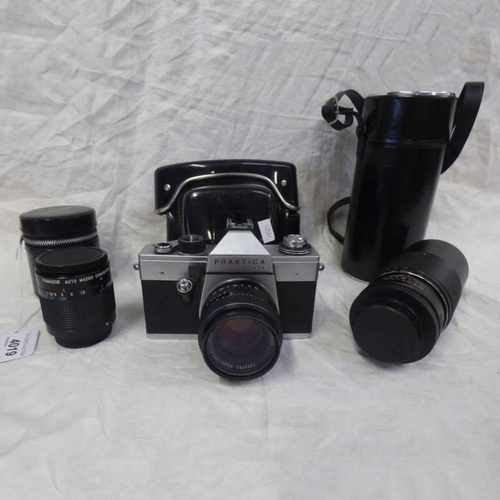 4019 - PRAKTICA PENTACON LTL CAMERA BODY WITH SMC TAKOMAR 1.8-16MM F 1.8 - 5.5 WITH 49 MM SKYLIGHT IN ORIGI... 