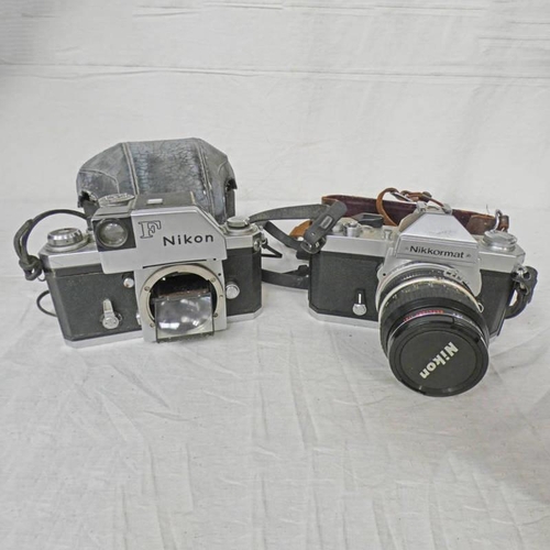 4035 - NIKON F PHOTOMIC 35MM CAMERA BODY, NIKON NIKKORMAT FT SLR CAMERA BODY WITH NIKON NIKKOR 50MM F1-2 CA... 