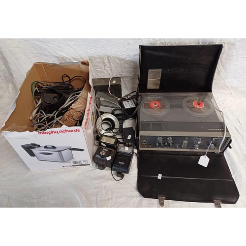 4061 - GREAT SELECTION OF CAMERA ACCESSORIES TO INCLUDE TANDBERG MODEL 11 REEL TO REEL TAPE RECORDER, NATIO... 