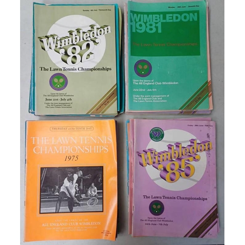 4488 - SELECTION OF 1960S/70S & 80S WIMBLEDON LAWN TENNIS CHAMPIONSHIP PROGRAMMES TOGETHER WITH A QUANTITY ... 