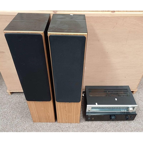 4553 - PAIR OF TANNOY MERCURY M3 FLOOR STANDING STEREO SPEAKERS TOGETHER WITH DENON PMA-350SE AMPLIFIER & P... 