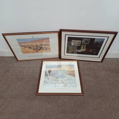 1015 - 3 MILITARY THEMED PRINTS: G COLBEK, 'ON PEN Y FAN' UK SPECIAL FORCES, SIGNED IN PENCIL, 160/750 WITH... 