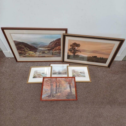 1031 - SELECTION OF FRAMED PRINTS TO INCLUDE; WILLIAM MELLOR, DERWENT WATER & SKIDDAW, JUDY BOYES, GRASMERE... 