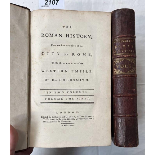 2107 - THE ROMAN HISTORY, FROM THE FOUNDATION OF THE CITY OF ROME, TO THE DESTRUCTION OF THE WESTERN EMPIRE... 