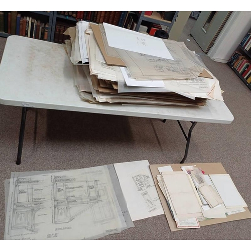 2754 - LARGE SELECTION OF ARCHITECTURAL PLANS, DRAWINGS ETC BY IAN GRANT, SOLD AS PART OF THE IAN GRANT COL... 