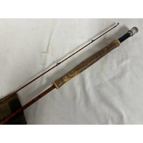 HARDY SPLIT CANE 10' DRY FLY ROD ''THE POPE'' PALAKONA - 2 PIECE COMPLETE  WITH CORK PLUG WITH BAG