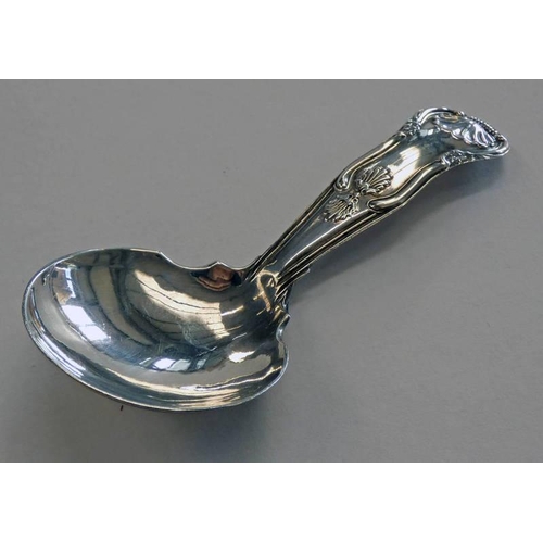 48 - GEORGE IV SILVER CADDY SPOON BY JOSEPH WILLMORE, BIRMINGHAM 1823