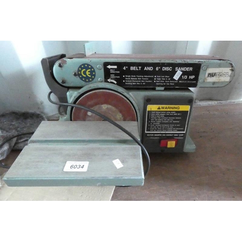 6034 - NUTOOL 4'' BELT & 6'' DISC SANDER