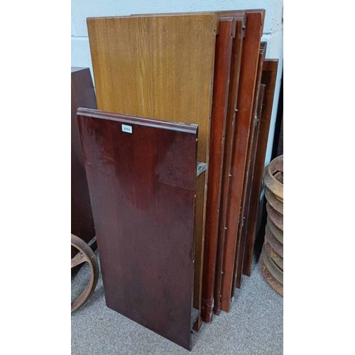 6054 - GOOD SELECTION OF OAK & MAHOGANY TABLE LEAVES IN VARIOUS SIZES