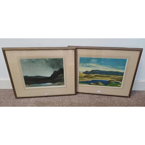 1185 - DY CAMERON (1865-1945)  'THE BLUE POOL OF ARMINE' TOGETHER WITH 'EVENING, BLACK MOUNT', 2 LITHOGRAPH... 