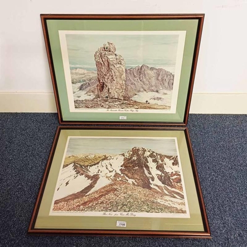 1195 - M WEBSTER, THE INACCESSIBLE PINNACLE SKYE, NO.14 OF 850, & BEN NEVIS NO.35 OF 525, 39 X 54 CM