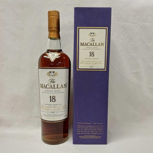 2005 - 1 BOTTLE MACALLAN 18 YEAR OLD SINGLE MALT WHISKY, DISTILLED 1987 - 700ML, 43% VOL. BOXED