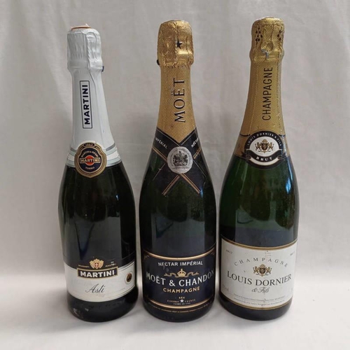 2011 - 1 BOTTLE MOET ET CHANDON NECTAR IMPERIAL CHAMPAGNE, 1 BOTTLE LOUIS DORNIER & 1 OTHER