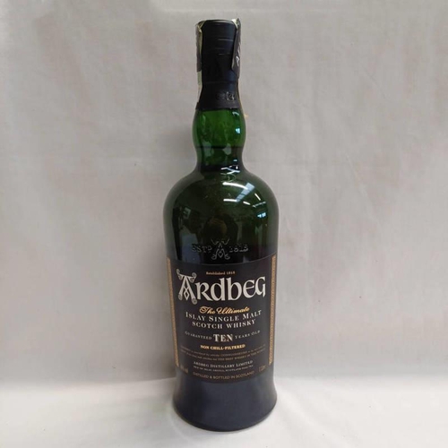 2011A - 1 BOTTLE ARDBEG THE ULTIMATE 10 YEAR OLD SINGLE MALT WHISKY - 1 LITRE, 46% VOL.