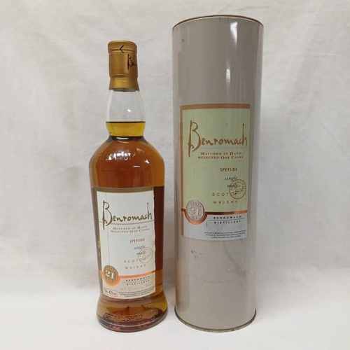 2012 - 1 BOTTLE BENROMACH 21 YEAR OLD SINGLE MALT WHISKY - 70CL, 43% VOL IN TIN