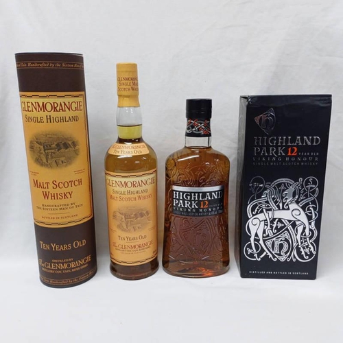 2014 - 2 BOTTLE SINGLE MALT WHISKY: HIGHLAND PARK 12 YEAR OLD VIKING HONOUR - 700ML, 40% VOL, BOXED & GLENM... 