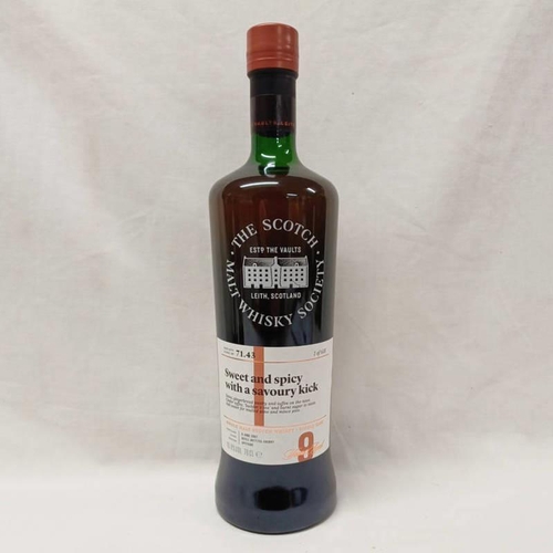 2035 - 1 BOTTLE GLENBURGIE 9 YEAR OLD SINGLE MALT WHISKY, DISTILLED 6TH JUNE 2007, SCOTCH MALT WHISKY SOCIE... 