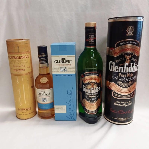 2065 - 1 BOTTLE GLENFIDDICH SPECIAL RESERVE SINGLE MALT WHISKY - 75CL, 43% VOL IN TUBE & 2 X 35CL BOTTLES S... 