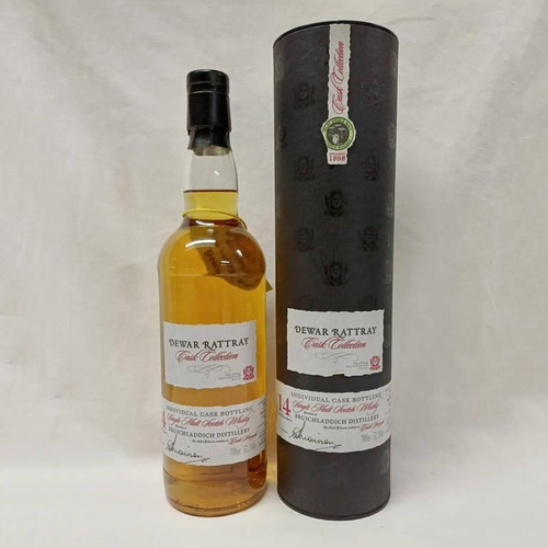 2068 - 1 BOTTLE BRUICHLADDICH 14 YEAR OLD SINGLE MALT WHISKY, DISTILLED 1990, DEWAR & RATTRAY CASK COLLECTI... 