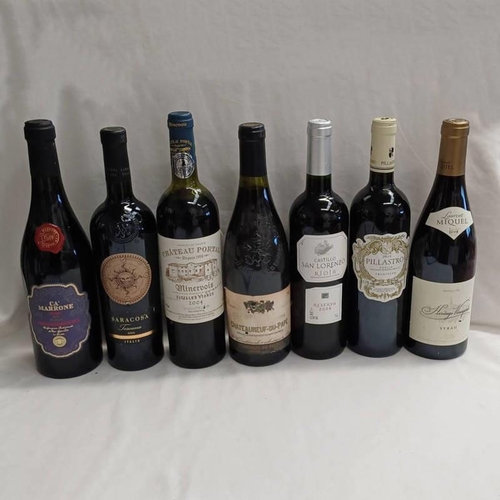 2071 - 7 BOTTLE OF VARIOUS RED WINE INCLUDING CHATEAU PORTAL - 2004, CASTILLO SAN LORENZO - 2008, PILLASTRO... 