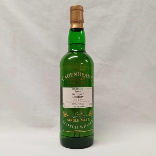 2098 - 1 BOTTLE DALMORE 19 YEAR OLD SINGLE MALT WHISKY, DISTILLED DECEMBER 1976, CADENHEADS AUTHENTIC COLLE... 