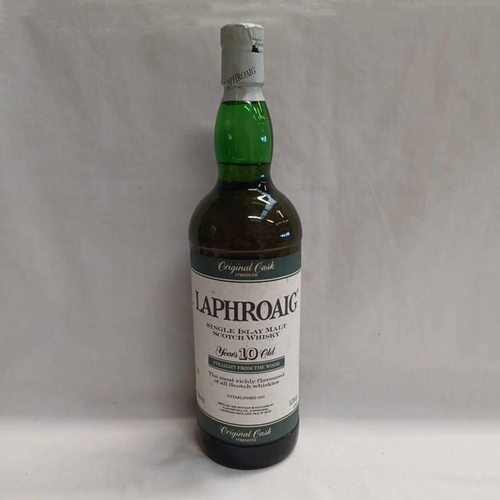 2099 - 1 BOTTLE LAPHROAIG ORIGINAL CASK STRENGTH 10 YEAR OLD SINGLE MALT WHISKY - 1 LITRE, 57.3% VOL.