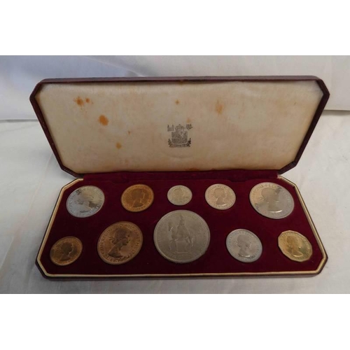 2178 - 1953 ELIZABETH II 'CORONATION' 10-COIN PROOF SET, IN CASE OF ISSUE