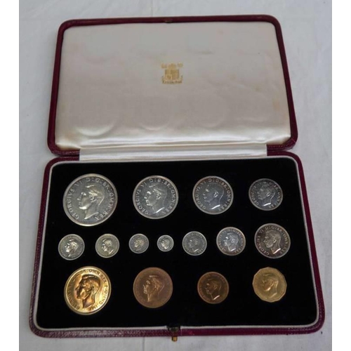 2211 - 1937 GEORGE VI 'CORONATION' 15-COIN PROOF SET, IN CASE OF ISSUE