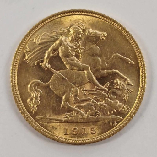 2397 - 1915 GEORGE V SYDNEY HALF SOVEREIGN