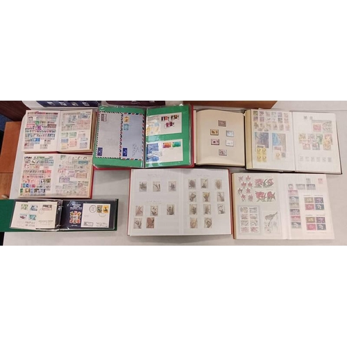 2412 - 8 ALBUMS/STOCKBOOKS OF VARIOUS STAMPS & FDC'S TO INCLUDE 3 STOCKBOOKS OF ORCHID RELATED STAMPS, ALBU... 