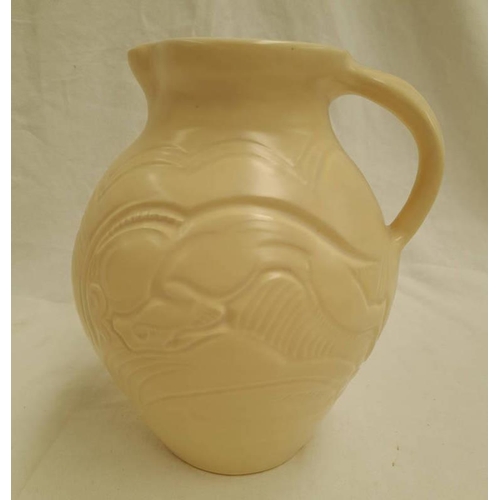 3042 - SUSIE COOPER JUG WITH IMPRESSED MARK.  HEIGHT 22 CM