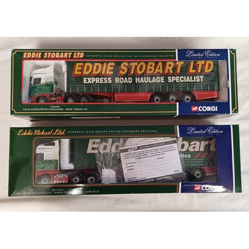 4003 - TWO CORGI 1:50 SCALE EDDIE STOBART LTD RELATED MODEL HGV'S INCLUDING CC12401 - VOLVO GLOBETROTTER CU... 