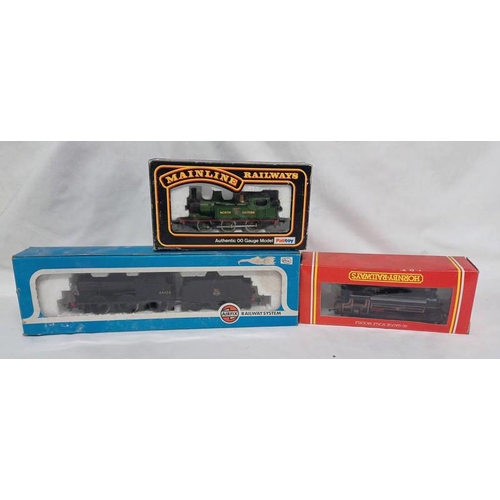 4007 - THREE OO GAUGE STEAM LOCOMOTIVES FROM HORNBY & AIRFIX INCLUDING BR BLACK 4F FOWLER 44454 TOGETHER WI... 