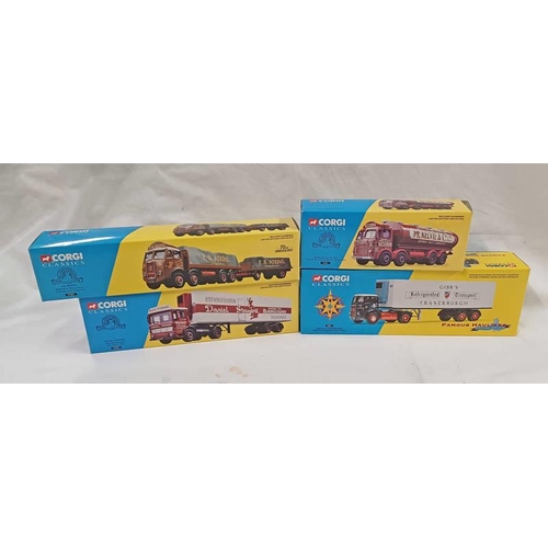 4066 - 4 CORGI CLASSIC MODEL VEHICLE SETS INCLUDING 28201 - GIBBS OF FRASERBURGH, ATKINSON REFRIGERATED BOX... 